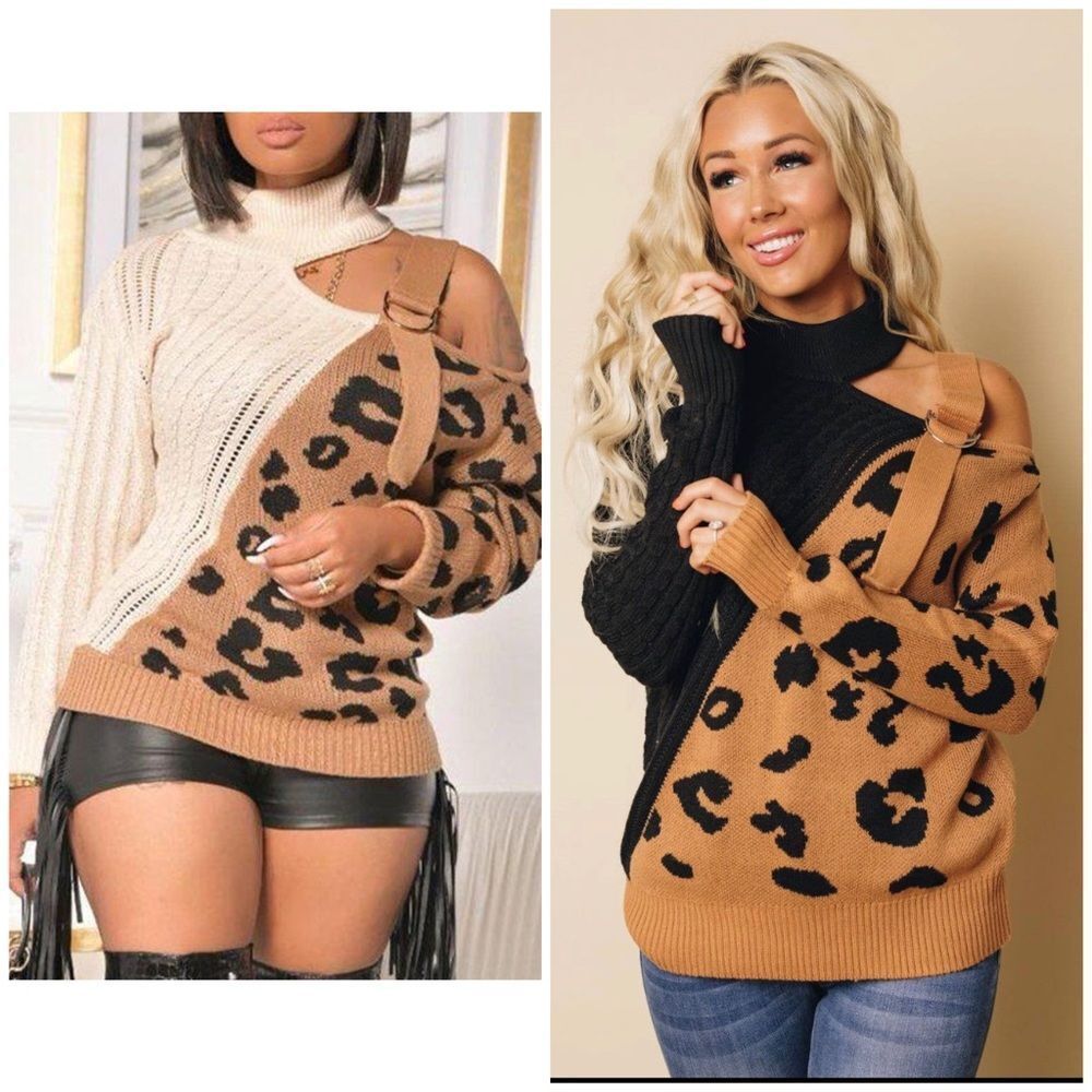 Asymmetrical Buckled Blouse Sweater